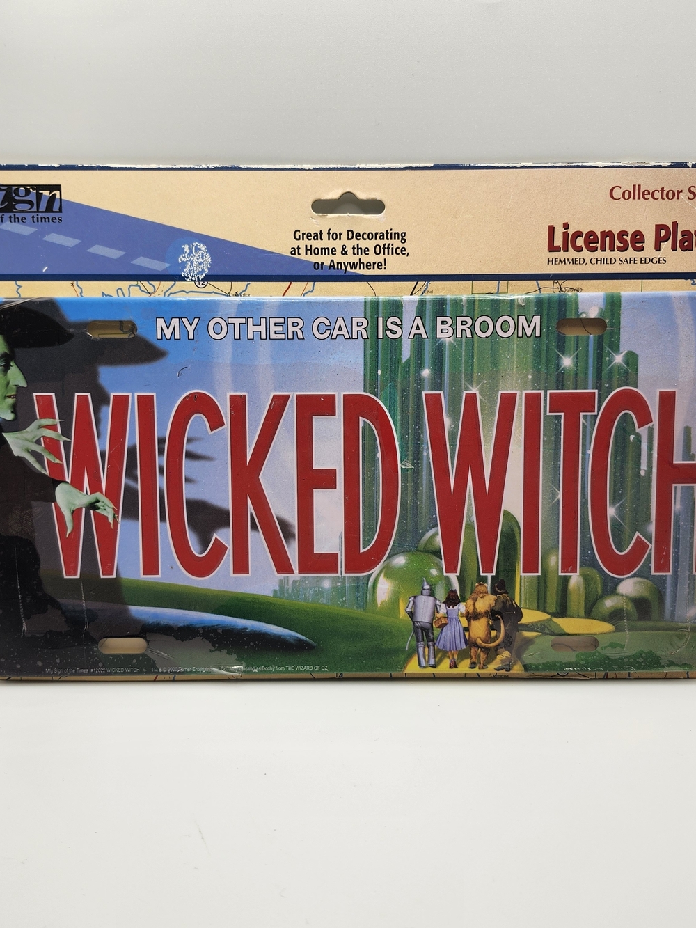 Vintage Sign of the Times Wizard of Oz Wicked Witch License Plate New Sealed